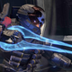 A Spartan holds an energy sword in Halo Infinite while wearing high level armor from the battle pass.